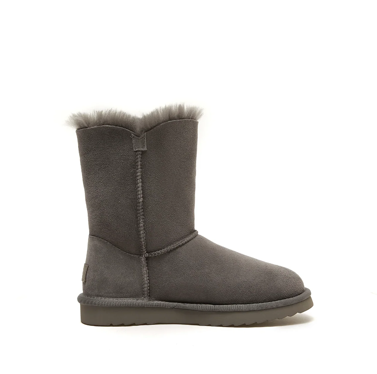 RILEY - WOMEN'S CLASSIC SIDE ZIP UGG BOOT - GREY - Sheepskin Ugg Boots