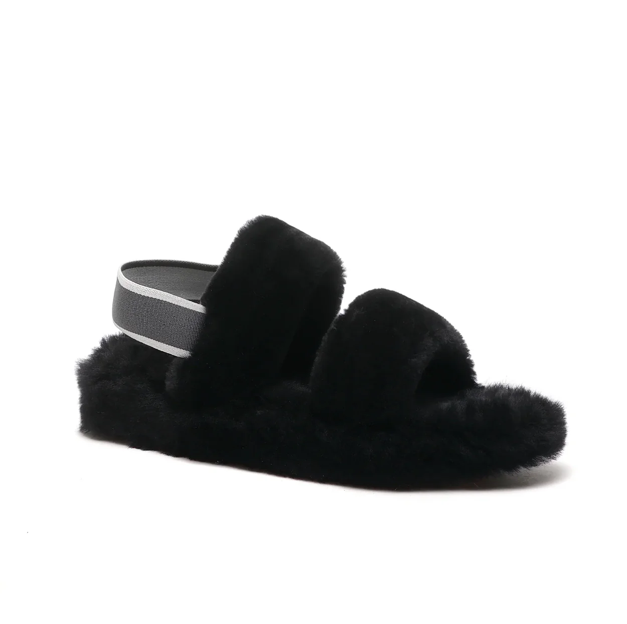 GEN - AUSTRALIAN SHEEPSKIN WOMEN'S SANDALS WITH ELASTIC STRAP - Sheepskin Ugg Boots