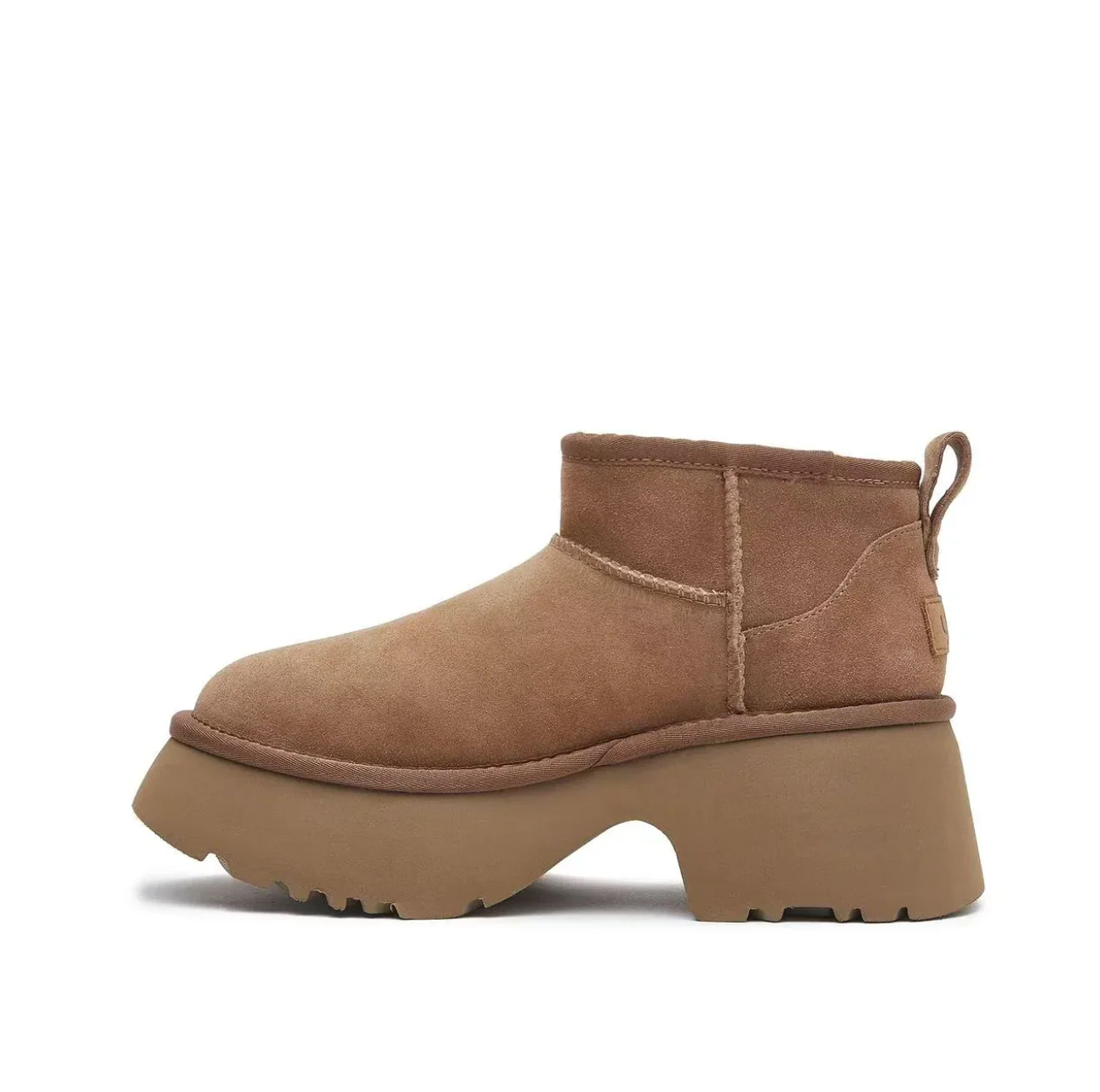 CLASSIC ULTRA MINI UGG – 6CM HEEL BLOCK SOLE – PREMIUM A-GRADE AUSTRALIAN DOUBLE-FACE SHEEPSKIN - Sheepskin Ugg Boots
