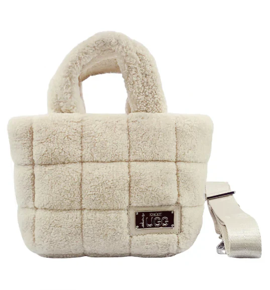 Kodiak Fluffy Teddy Sheepskin Tote Bag - Small Mini - Sheepskin Ugg Boots