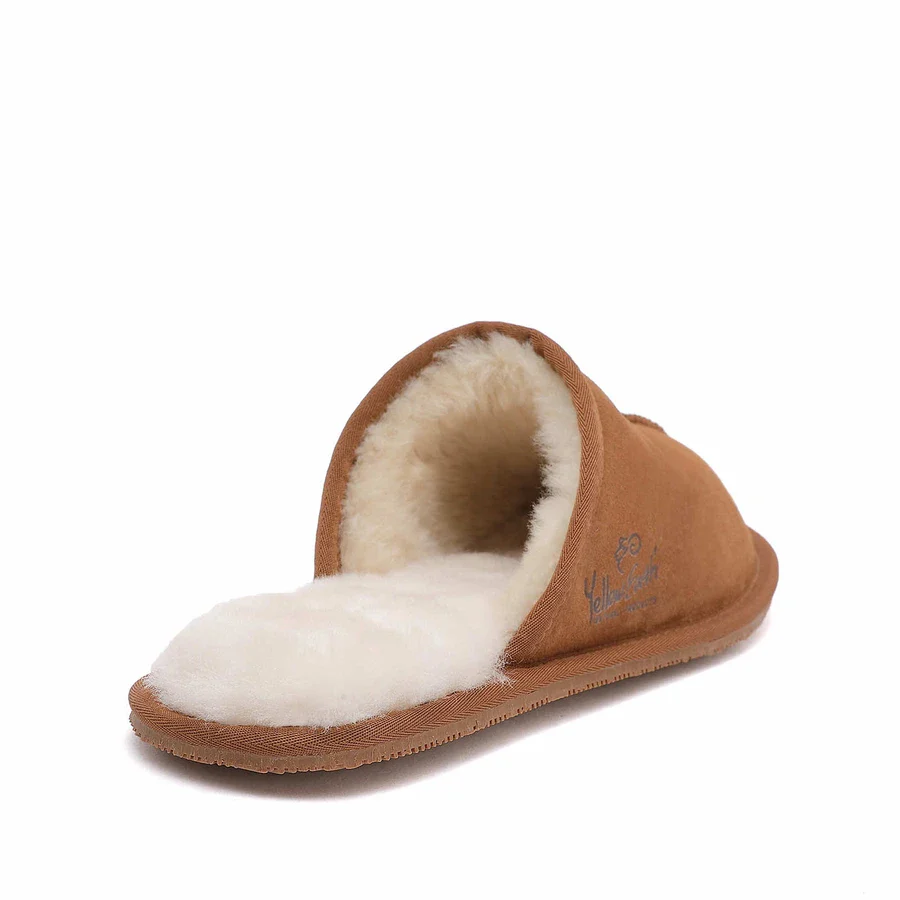 Premium Men's Scuff - Australian Sheepskin - Flexible Non-Slip Slippers - Sheepskin Ugg Boots
