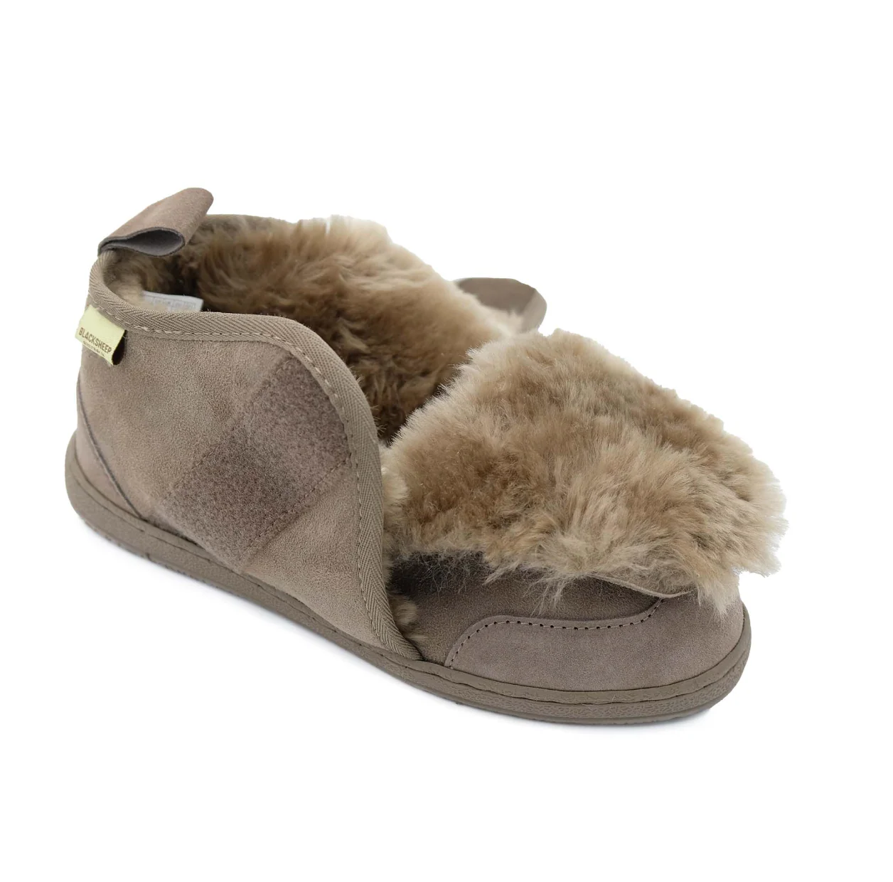 MediStep – Hook & Loop Strap Medical Sheepskin Slippers | Warm Wool Lined Boots for Swollen Feet, Elderly & Diabetic Foot Care - Sheepskin Ugg Boots