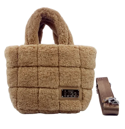 Kodiak Fluffy Teddy Sheepskin Tote Bag - Small Mini - Sheepskin Ugg Boots