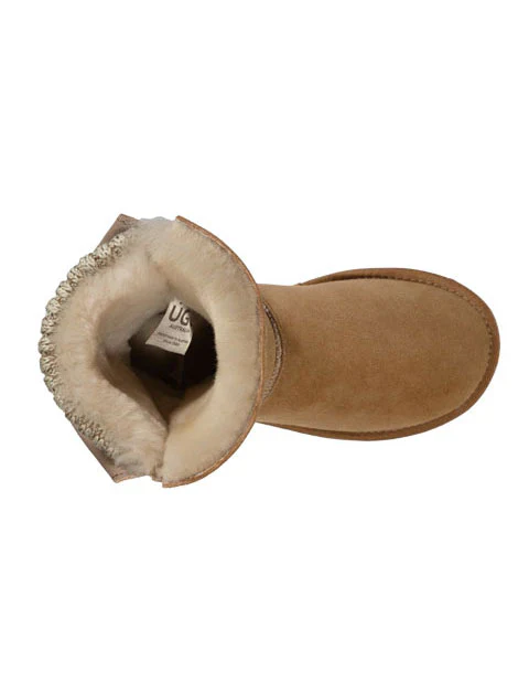 Tundra Australian Made Sheepskin UGG Boots with Knit Collar & Back Zip – Premium Double-Faced Sheepskin Women’s Winter Footwear - Sheepskin Ugg Boots