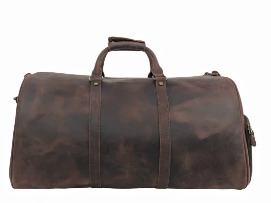 Leather Travel Duffle Bag - Sheepskin Ugg Boots