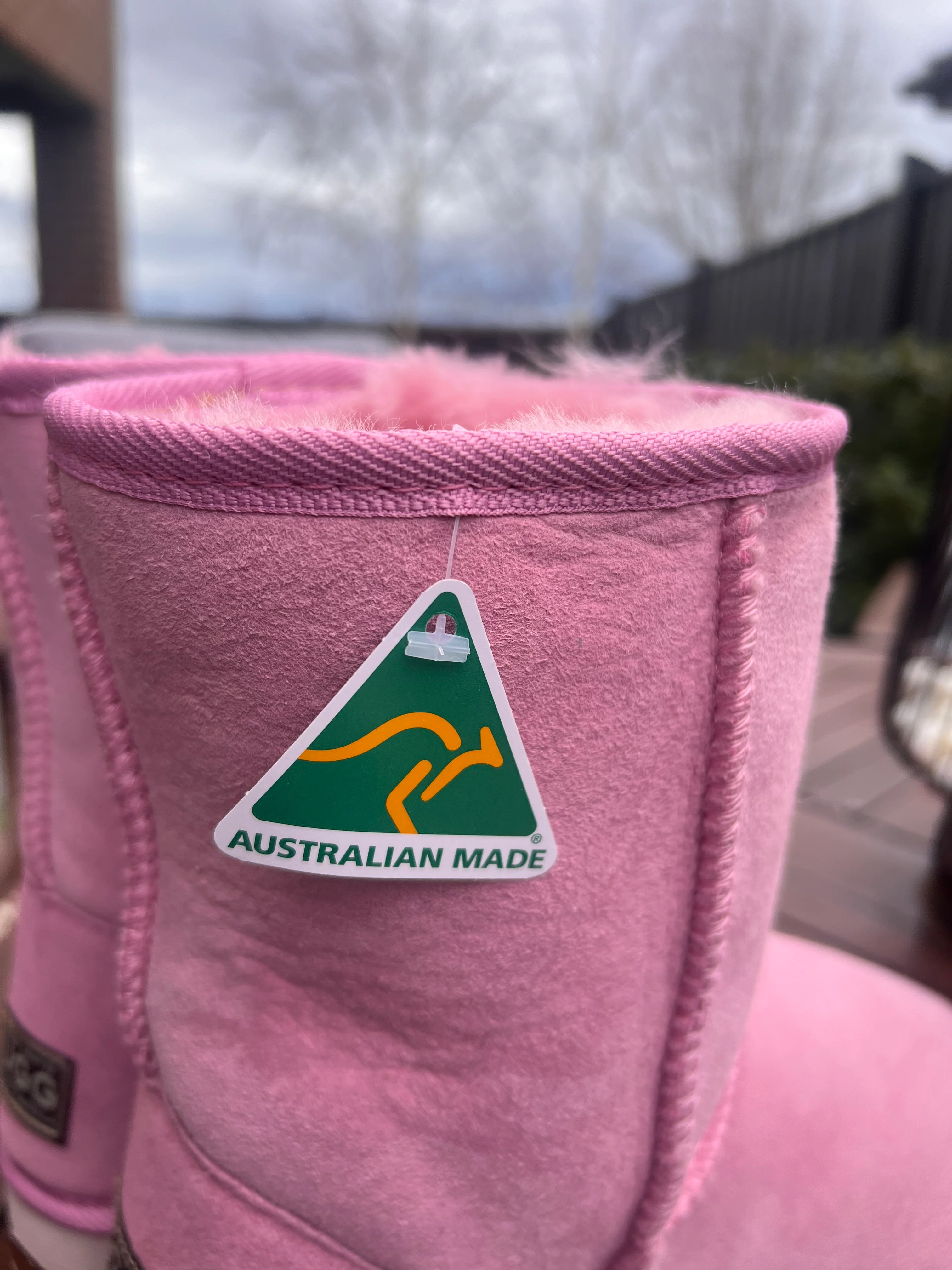 Classic Short Ugg Boots - Pink - Premium Australian Double Face Sheepskin - Sheepskin Ugg Boots