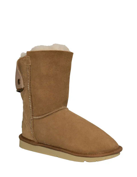 Tundra Australian Made Sheepskin UGG Boots with Knit Collar & Back Zip – Premium Double-Faced Sheepskin Women’s Winter Footwear - Sheepskin Ugg Boots