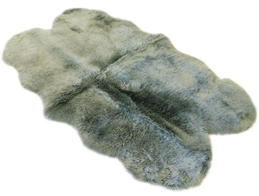 GREEN TEA - QUAD 180 X 110CM - LONG WOOL SHEEPSKIN RUG - AUSTRALIAN MERINO SHEEPSKIN - Sheepskin Ugg Boots