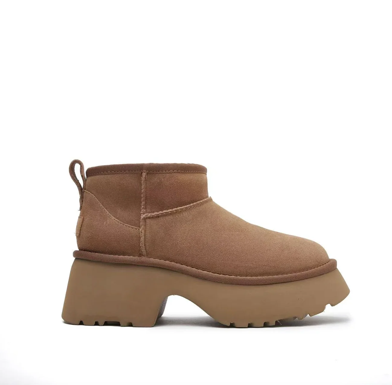 CLASSIC ULTRA MINI UGG – 6CM HEEL BLOCK SOLE – PREMIUM A-GRADE AUSTRALIAN DOUBLE-FACE SHEEPSKIN - Sheepskin Ugg Boots