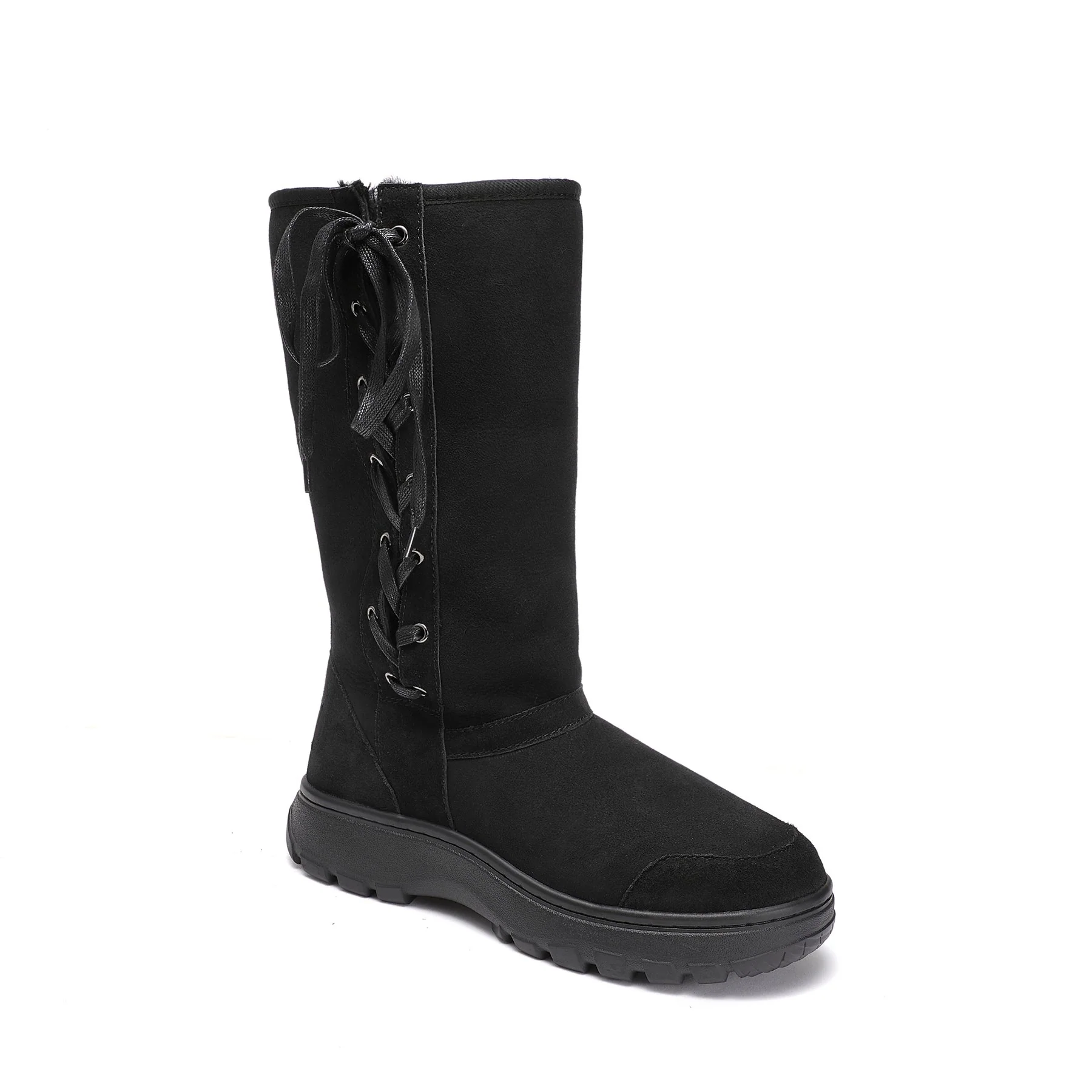 SIDE LACE SHEEPSKIN UGG BOOTS - 100% AUSTRALIAN A GRADE DOUBLE FACE SHEEPSKIN - Sheepskin Ugg Boots