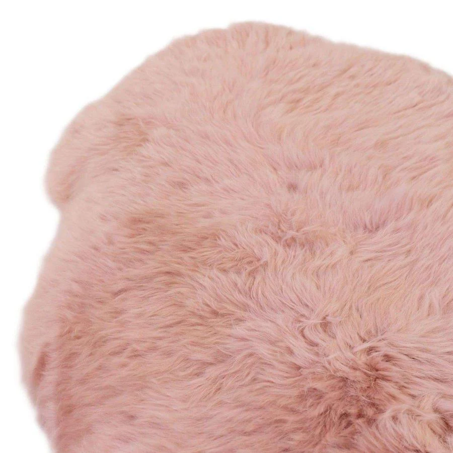 DUST PINK - QUAD SIZED (180X110CM) - LONG WOOL SHEEPSKIN RUG - AUSTRALIAN MERINO SHEEPSKIN - Sheepskin Ugg Boots