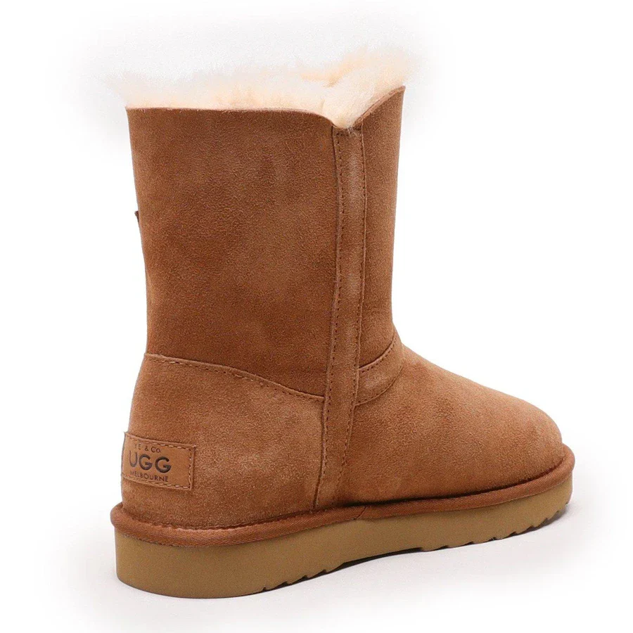 Hope - Classic Button Women's UGG Boot - Premium Australian Merino Sheepskin - Sheepskin Ugg Boots