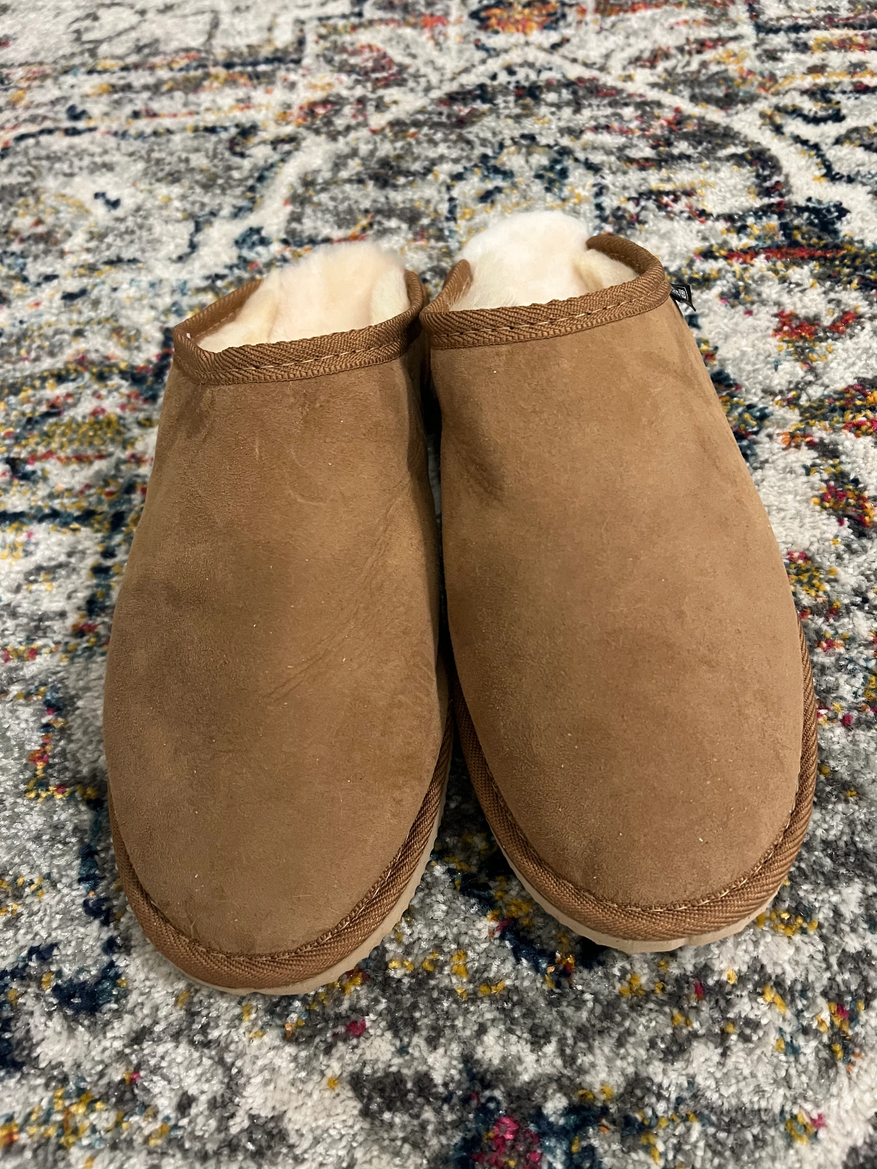Mens Scuff Slippers - Australian Sheepskin - Eva Sole - Sheepskin Ugg Boots