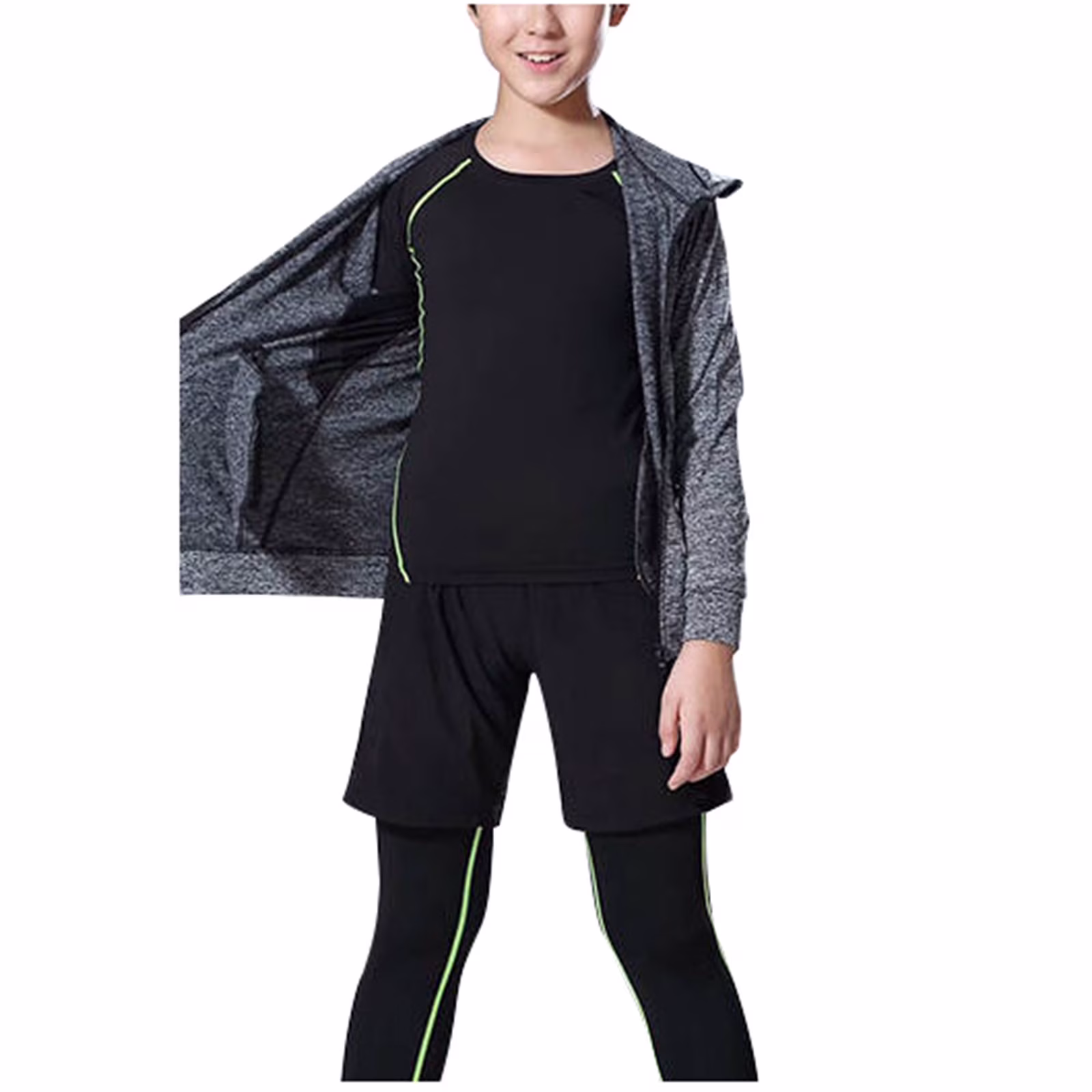 Boys Sweatshirts & Hoodies Boys Zip Up Sweatshirt Long Sleeve Athletic Pullover For Kids Workout Tops Casual Outfit Loose Pullover Tops Grey XL