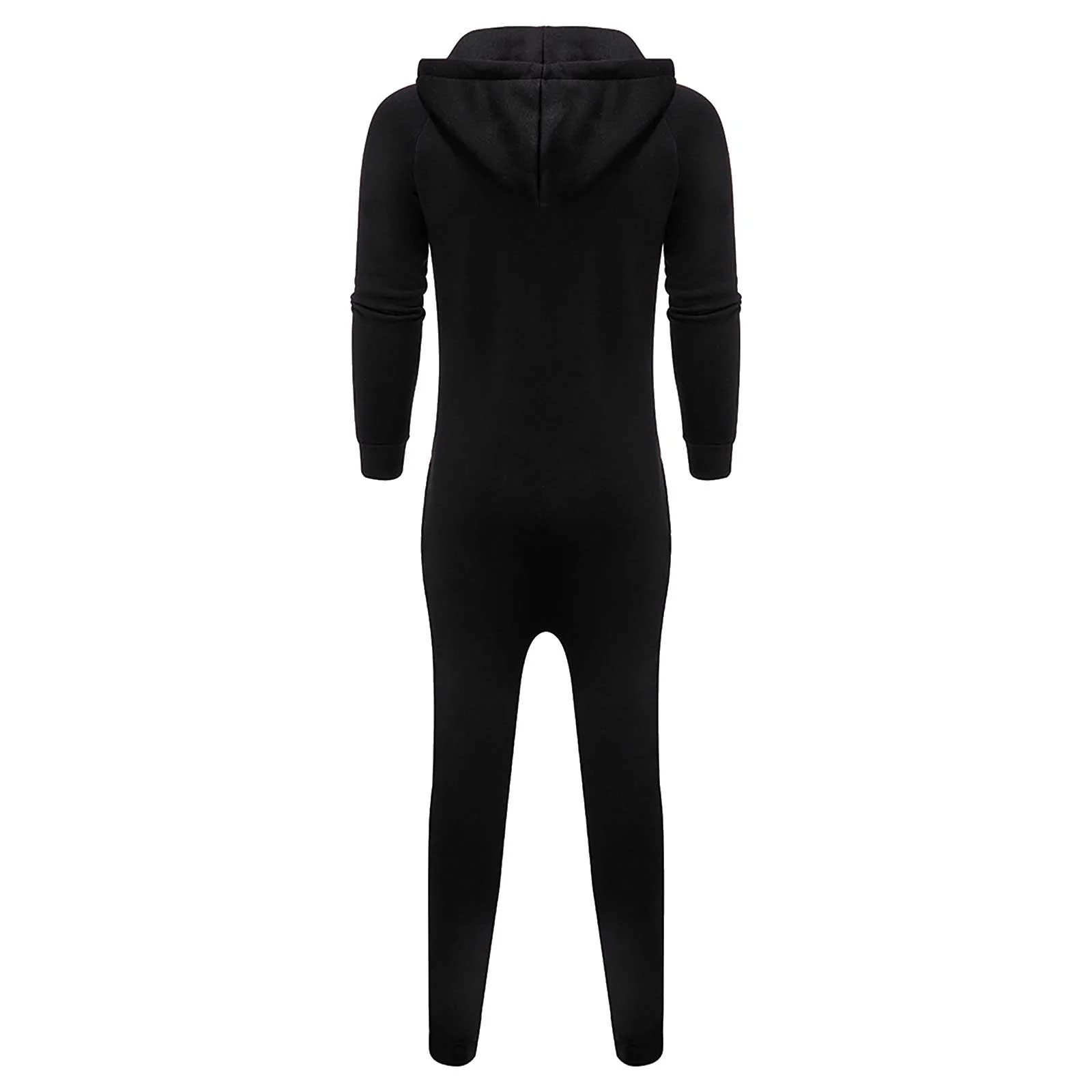 KDFJPTH Onesie Men's Hooded Jumpsuit Zip Up One Piece Pajamas Playsuit Jogger Sweatsuit Overall Romper