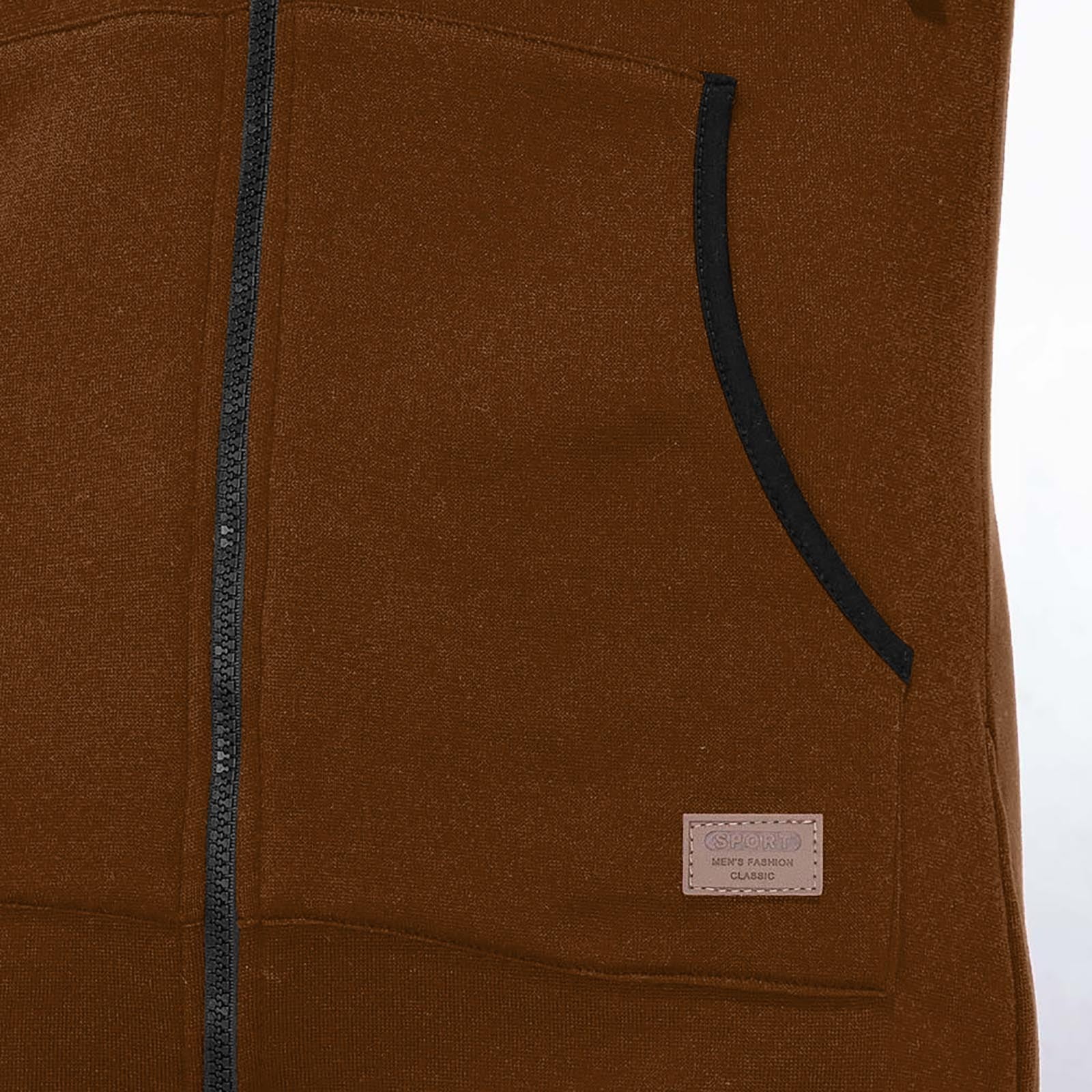 Splicing Autumn Winter Casual Zipper Print Hoodie (Men's)