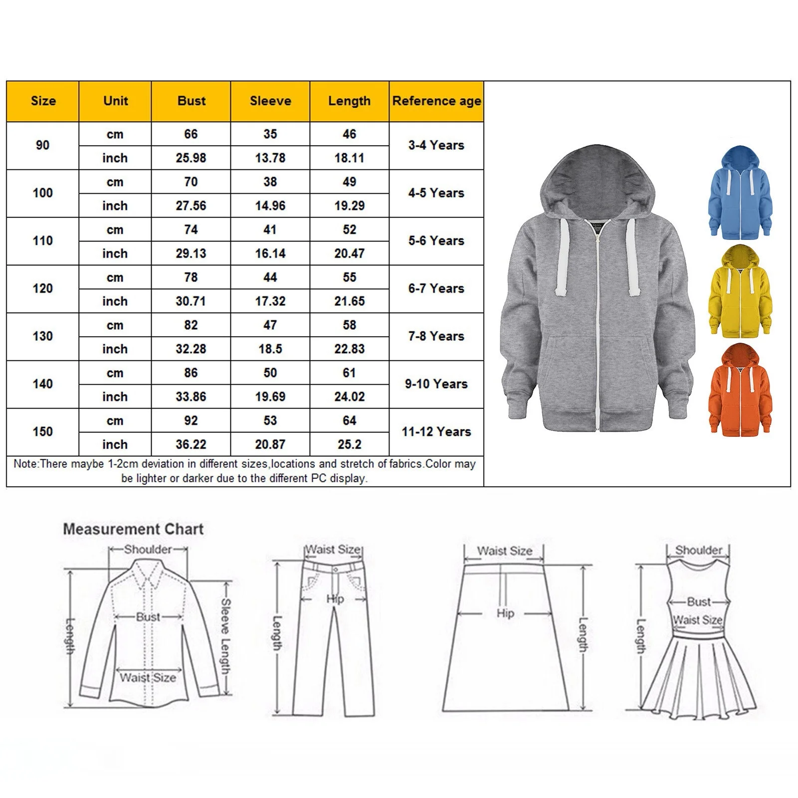Toddler Jacket Christmas Color Solid Zip Long Hoodie Sleeve Up Girls Kids Boys Tops Clothes Coat