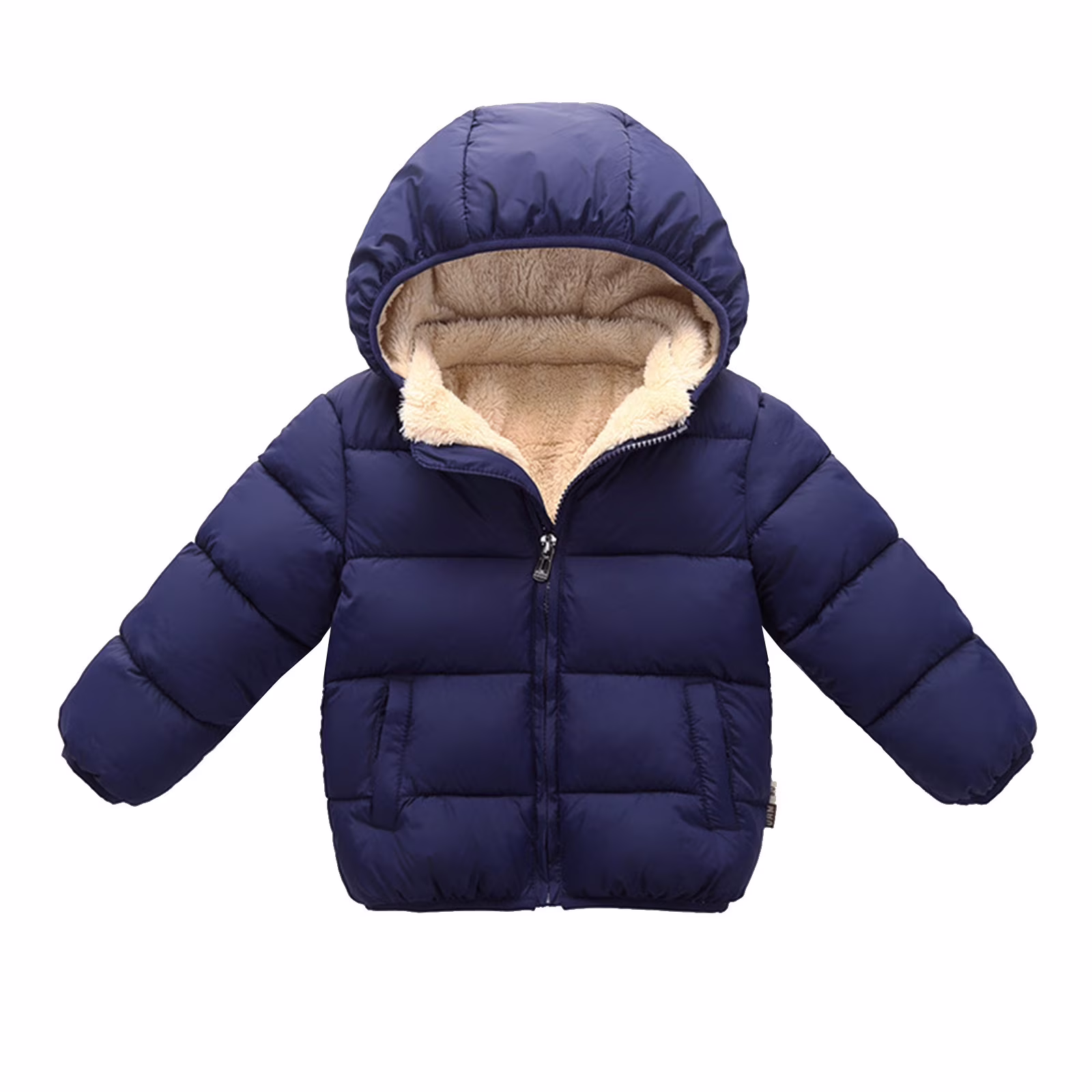 Toddler Boys Jacket Kids Child Toddler Baby Boys Girls Solid Winter Hooded Coat Jacket Thick Warm Outerwear Clothes Outfits Preemie Clothes Girl (Navy,110 3-4 Years)