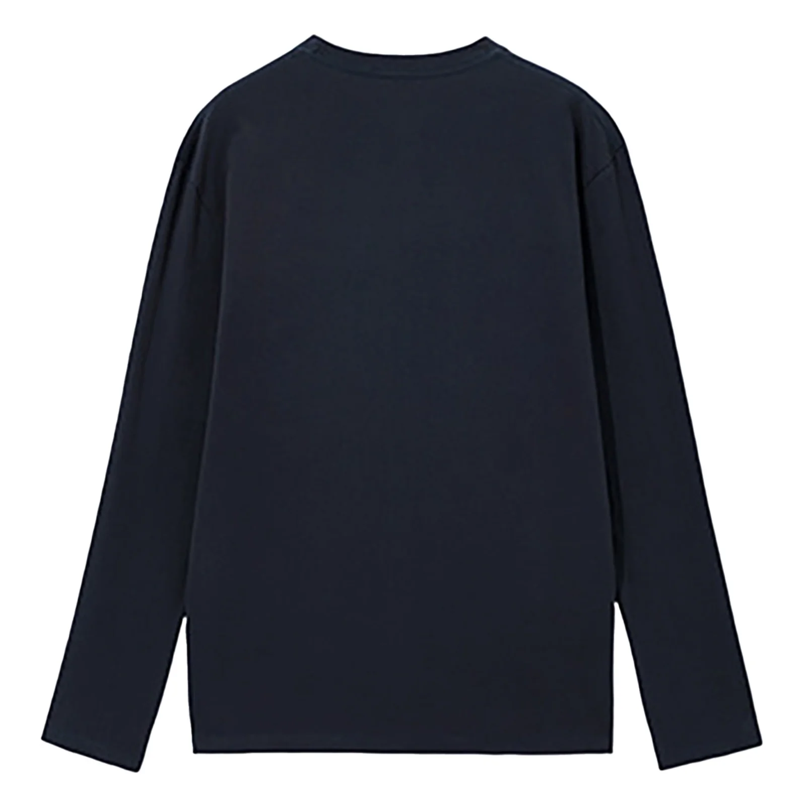 Long Sleeve T Shirt Women Cotton Women's Classic Fit Long Sleeve Crew Neck Solid Color Long Sleeved Base T Shirt Black, S