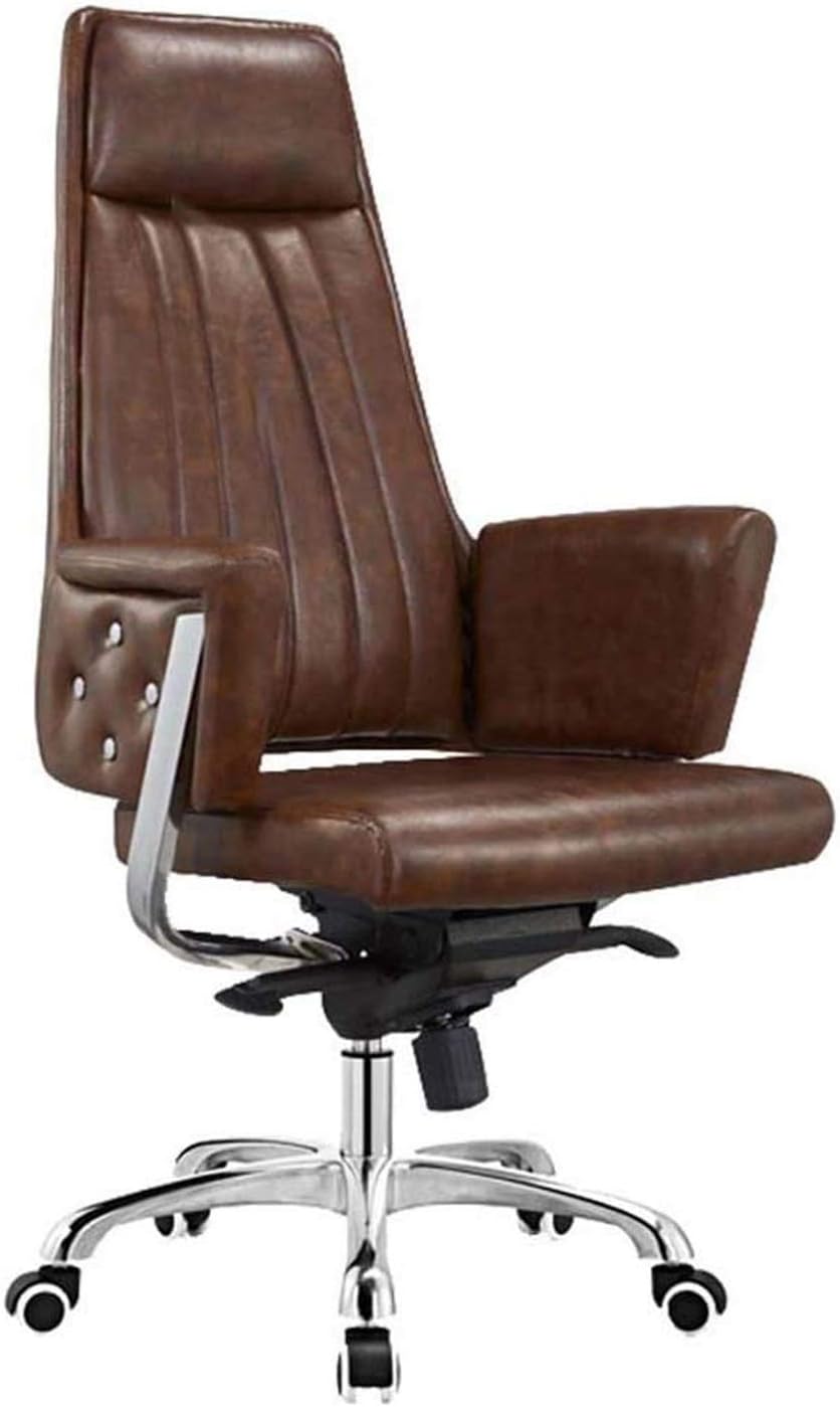 Boss Chair Leather Office Chair with Armrest High Back Classic 360 Degrees Rotation Adjustable Height Executive Chair Computer Desk Chair for Office Home Use