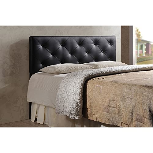 Baxton Studio Baltimore Modern and Contemporary Full White Faux Leather Upholstered Headboard