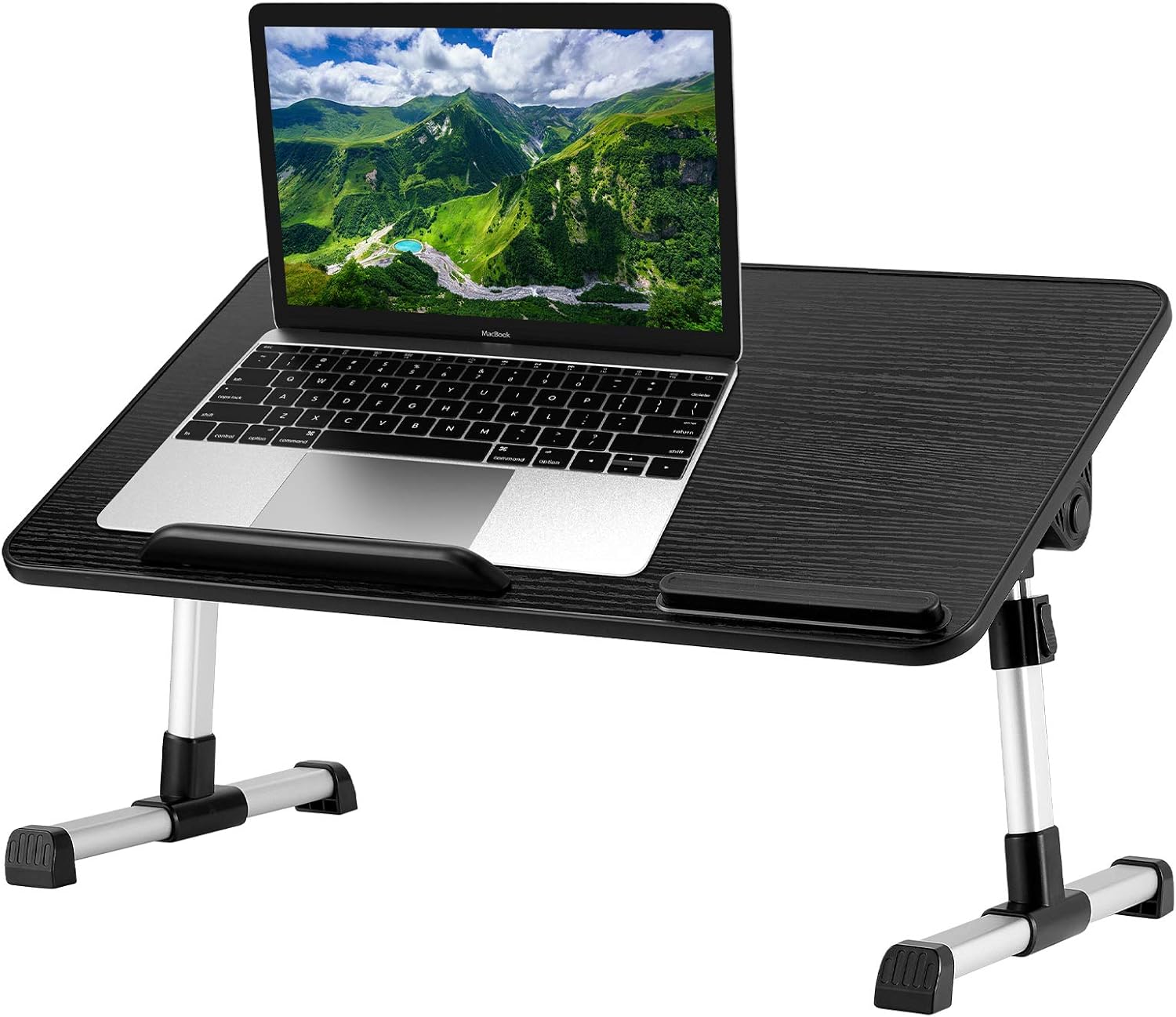 Laptop Desk for Bed, LITEPRO Adjustable Laptop Bed Tray Table, Portable Lap Desks with USB Cooling Fan and Foldable Legs, Computer Tray Laptop Stand for Sofa Couch Floor