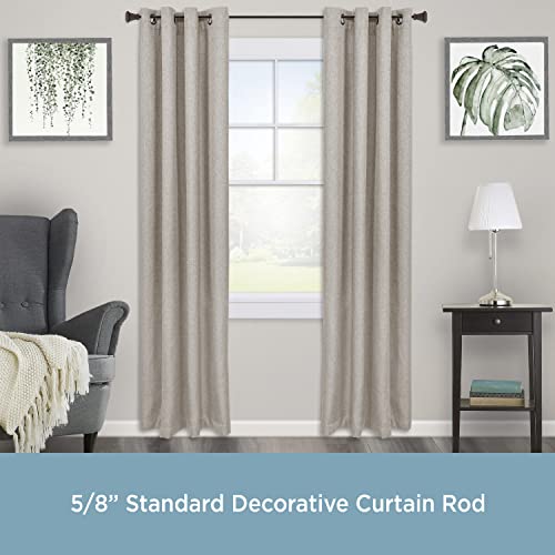 Kenney KN75795 Seville Square End Standard Decorative Window Curtain Rod, 28-48