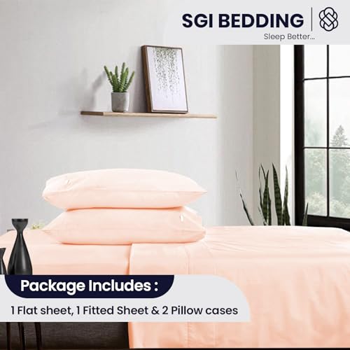 SGI bedding Luxury 4 Piece Egyptian Cotton Sheets Queen Size - 1000 Thread Count, 100% Cotton Sheets, 15