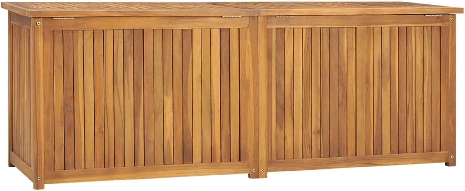 Patio Storage Box, Large Outdoor Wooden Storage Deck Box, with Water-proof Lining, 59.1
