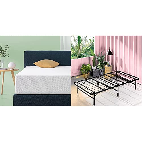 ZINUS 6 Inch Cooling Essential Foam Mattress and SmartBase Metal Mattress Foundation Set / Bed and Mattress Set / No Box Spring Needed / Mattress in a Box, Twin