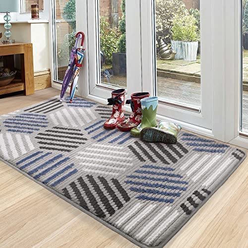 Color&Geometry Door Mat Indoor Entrance Indoor Door Mat,Super Absorbent Rugs for Entryway Front Door Mat Entrance Rugs Indoor, Non Slip Washable Resist Dirt Entry Rug Entry Mat, 20