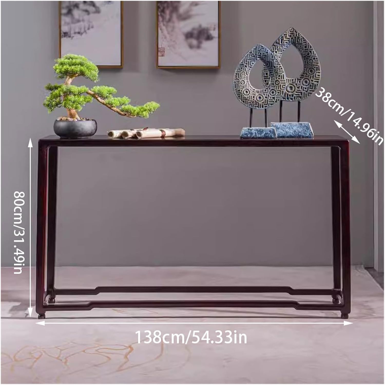Mandir for Home Solid Wood Buddha Table Chinese Style Altar Entrance Table Household Incense Case Buddha Seat Cabinet Worship Table Buddhist Altar