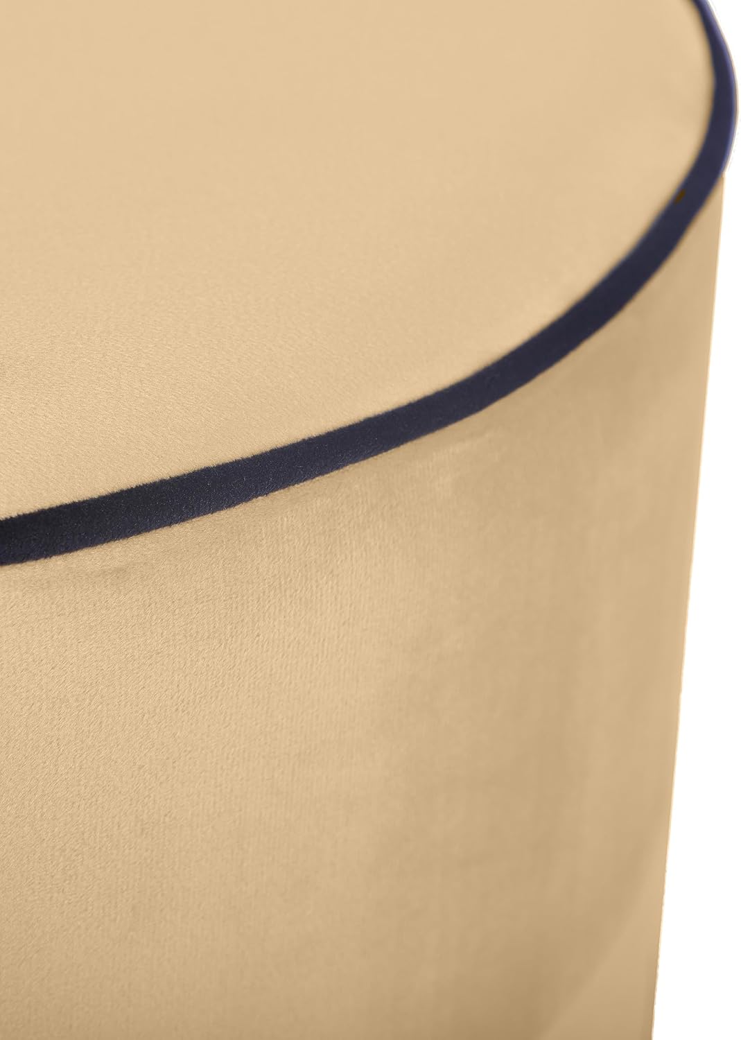 TOV Furniture Klondike Champagne & Black Velvet Ottoman