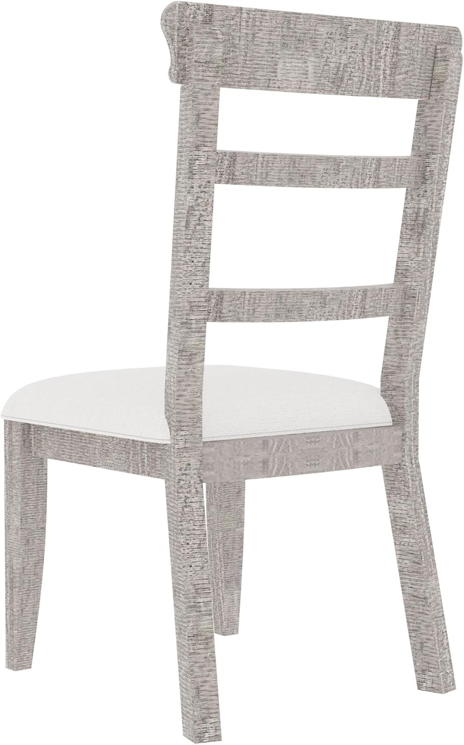 Upholstered pine wood Dining Chairs (19.1 * 24 * 37.4inch) Set of 2, Dining Room Kitchen Side Chair Ladder Back Side Chairs Gray