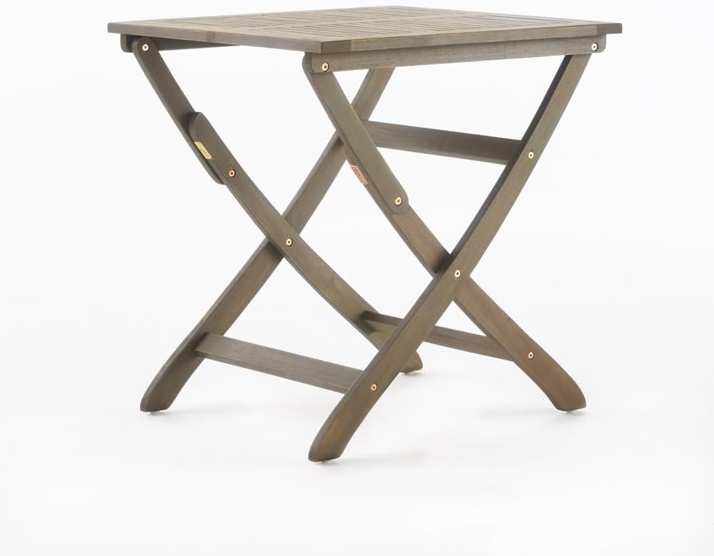 Outdoor Acacia Wood Foldable Dining Table for 2 People, Multifunction Accent Patio Bar Table, Bistro Table for Yard Balcony Garden Pool