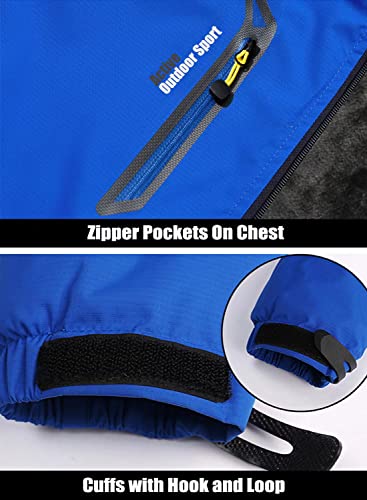 MAGCOMSEN Men's Winter Coats Water Resistant Ski Snow Jacket Warm Fleece Parka Raincoats With Multi-Pockets