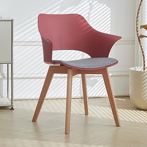 TemkIN Modern Dining Chair with Wood Legs for Kitchen, Living Guest Reception Room, Lounge Dining Side Chair Set of 4 (Color : Green, Size : 47 * 47 * 80cm)