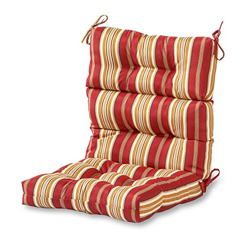 Greendale Home Fashions Indoor/Outdoor High Back Chair Cushion, Roma Stripe