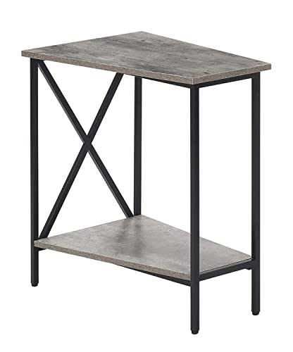 Convenience Concepts Tucson Wedge End Table, Faux Birch / Black