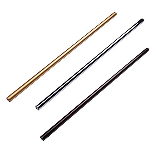 WL.Rocaille Diamond Curtain Rod 3/4 Inch Curtain Rods, Acrylic Finials Single Curtain Rod 48 to 84-Inch Window Curtain Rod (Champagne)