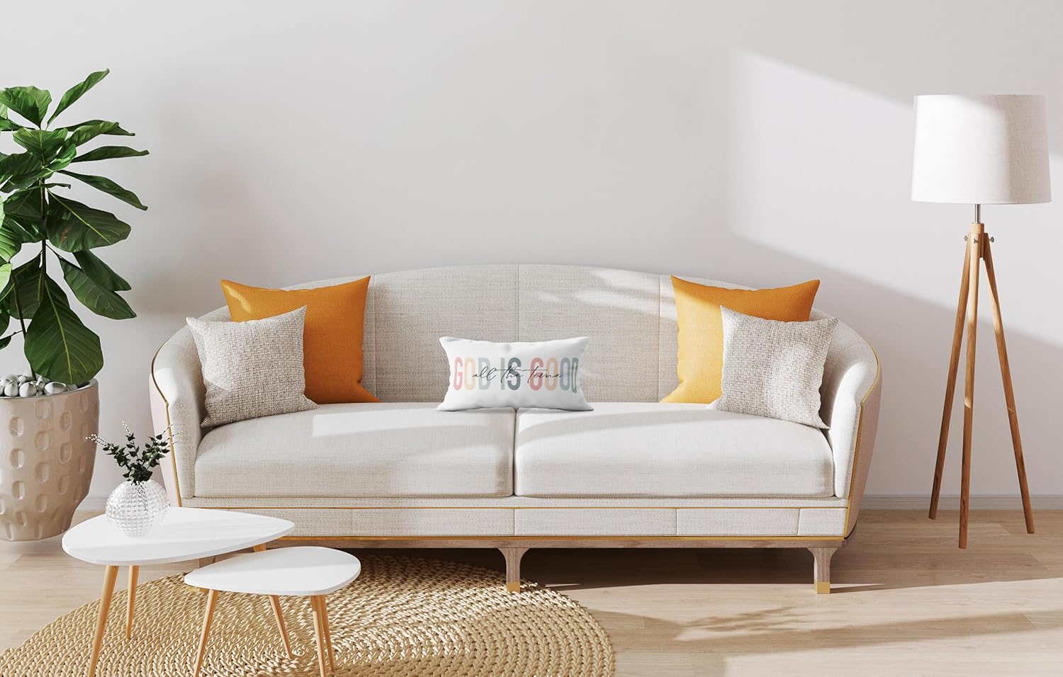 God is Good All The Time Boho Christian Quote Throw Pillow Covers 12x20 inch Bedroom Living Room Home Decor,Christian Women Girls Gifts