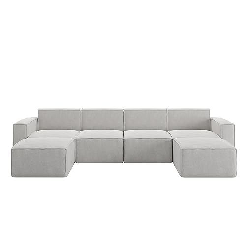 Flash Furniture Bridgetown Luxury Modular Sectional Sofa, Set of 1, Cream