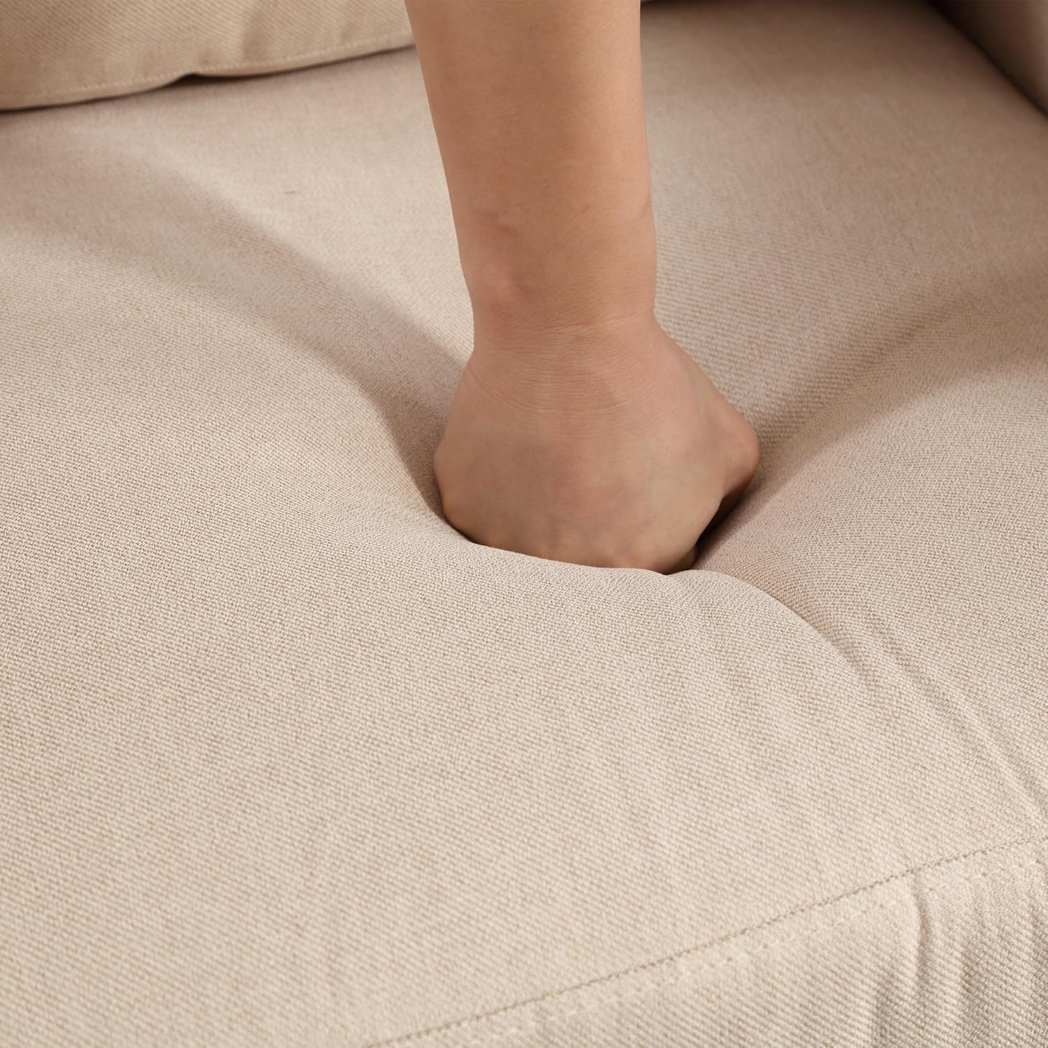 East Fan 3 Pieces Living Room Sectional Sofa Set,Living room Couch Set, Upholstery Armchair Sofa, Loveseat Sofa and 1 USB 3 Seat Couch,Khaki Sofa (1-Seater+2-Seater+3-Seater)