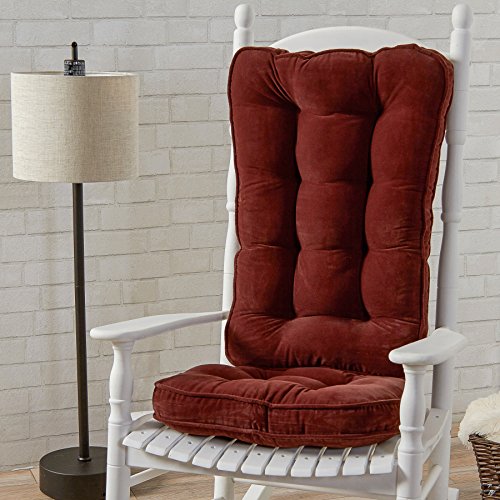 Greendale Home Fashions Hyatt 2-Piece Jumbo Rocking Chair Cushion Set, Fern