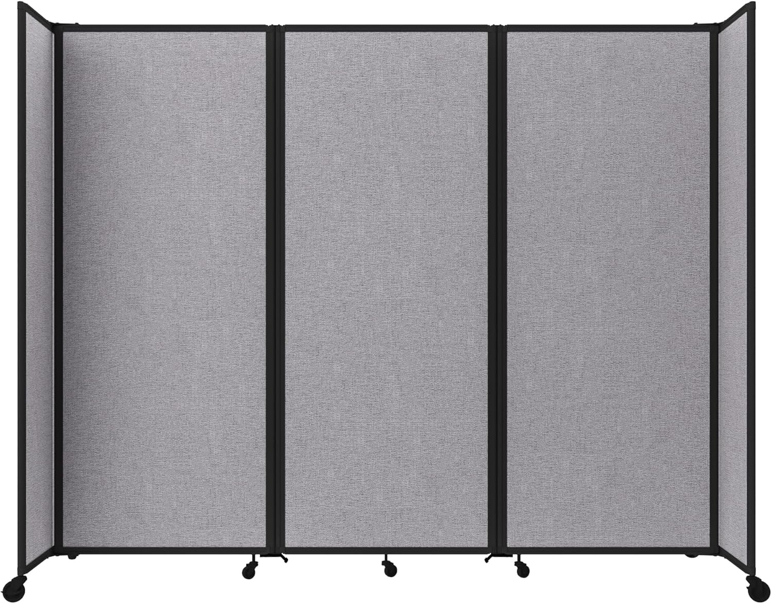 Versare Room Divider 360 Portable Wall Partition | Folding Panels | Large Freestanding Divider | Locking Wheels | Temporary Room Separator