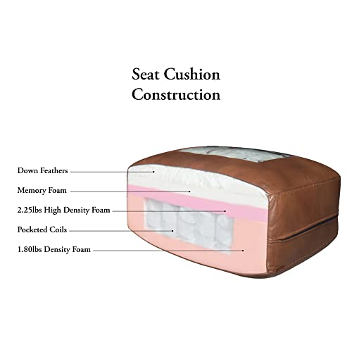 Hydeline Soma Top Grain Leather Chair, Cognac Brown