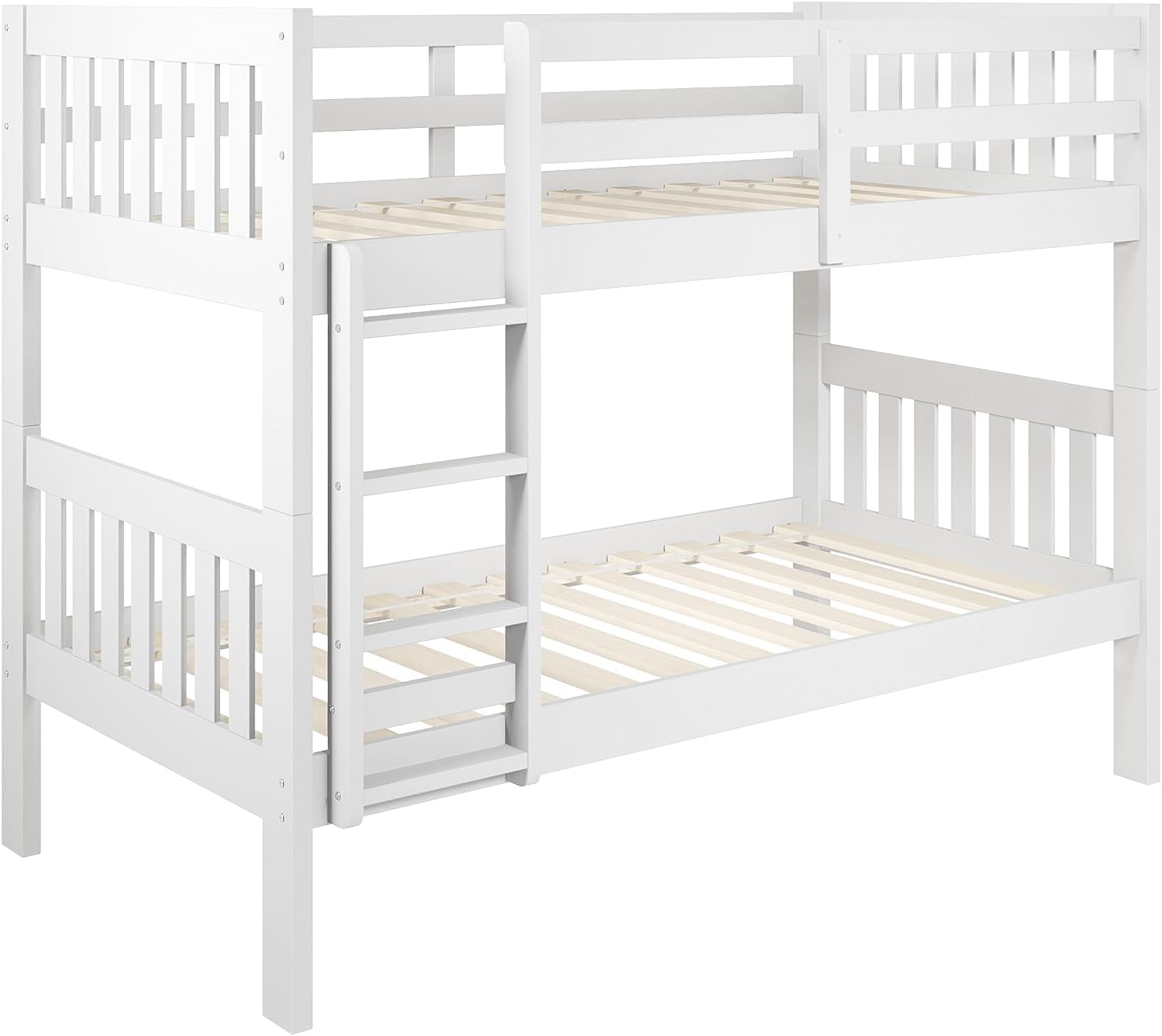 Donco Kids Austin Mission Twin Over Twin White Bunkbed