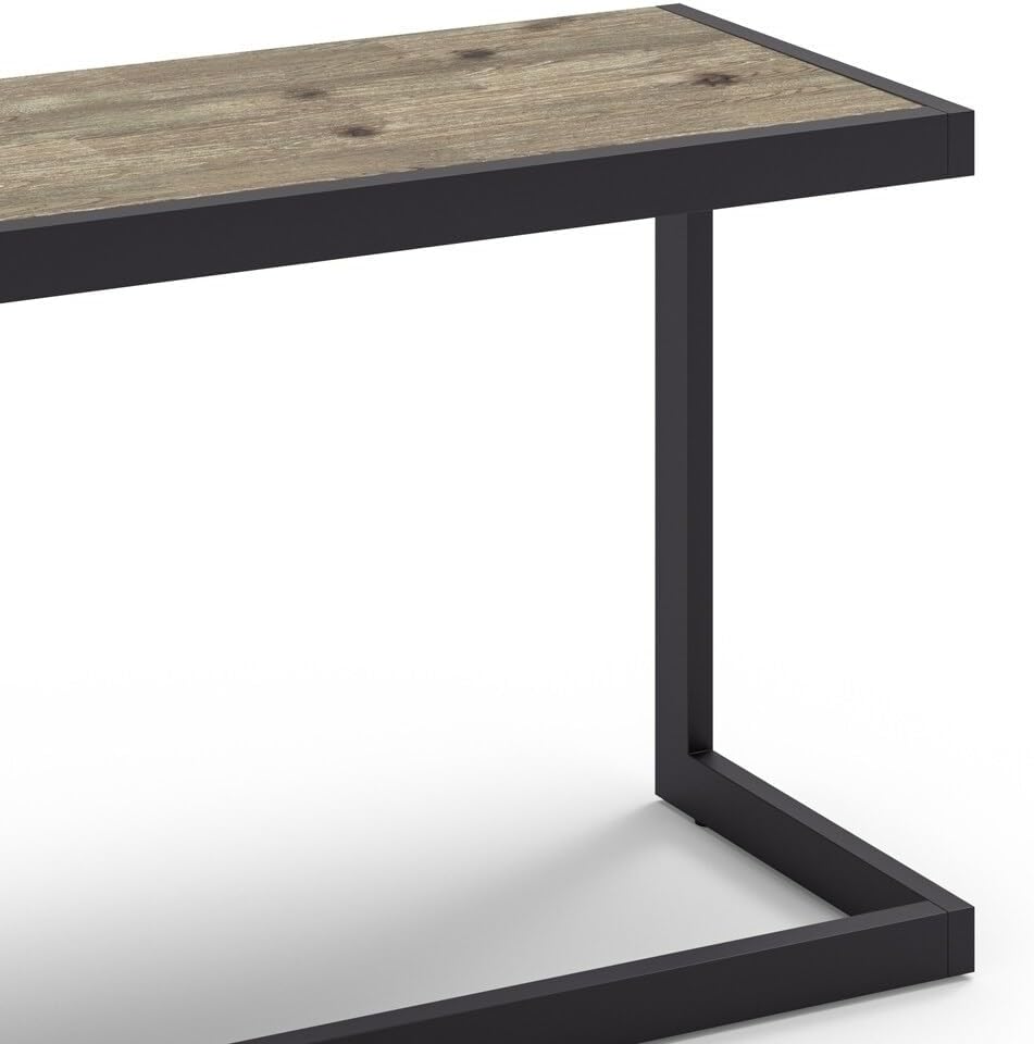 WyndenHall Cecilia Solid Acacia Wood and Metal 52 inch Wide Industrial Console Sofa Table - 52 inch Wide Distressed Grey
