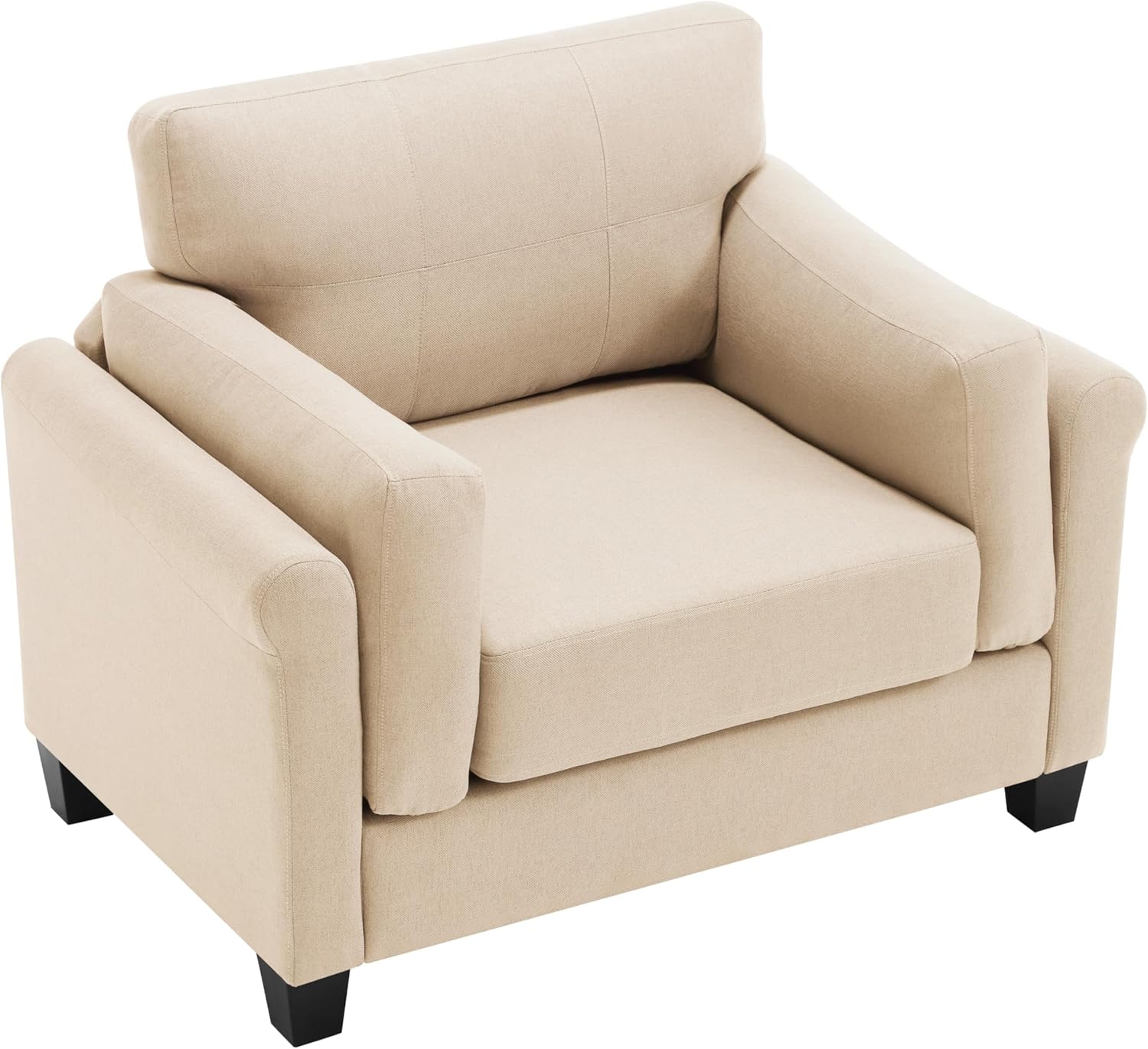 East Fan 3 Pieces Living Room Sectional Sofa Set,Living room Couch Set, Upholstery Armchair Sofa, Loveseat Sofa and 1 USB 3 Seat Couch,Khaki Sofa (1-Seater+2-Seater+3-Seater)