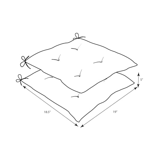 Pillow Perfect Monti Chino Solid Indoor/Outdoor Wicker Patio Seat Cushion Reversible, Weather and Fade Resistant, Round Corner - 19